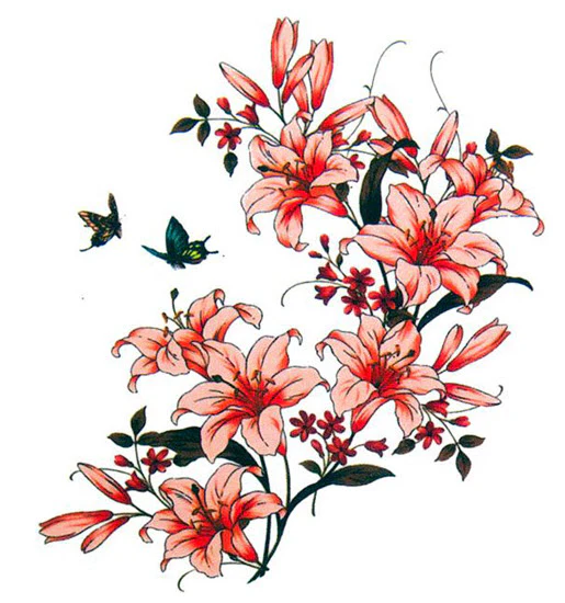 Flower Branch - Tattoonie (2 Tattoos)