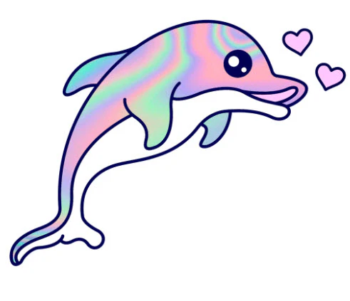 Forever Dolphin Love - Holographic Tattoonie