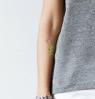 Fuschia Floral Tattoo - Image 2