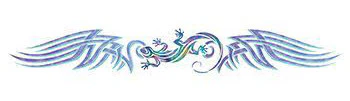 Gecko Tribal Arm Tattoo