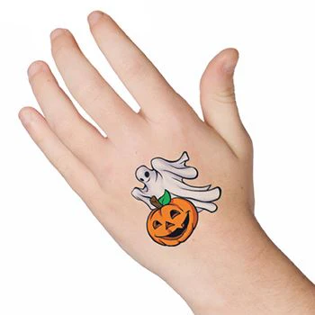 Ghost And Pumpkin Tattoo - Image 3