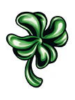 Glitter Clover Tattoo