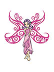 Glitter Pink Fairy Tattoo