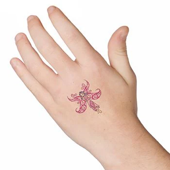 Glitter Pink Fairy Tattoo - Image 2