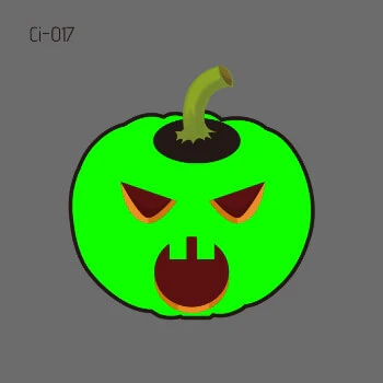 Glow in the Dark Angry Pumpkin temporary tattoo Halloween - Image 2