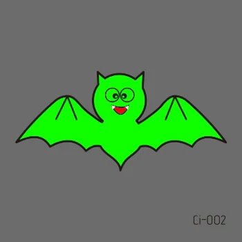 Glow in the Dark Cross-Eyed Bat nep tattoo Halloween - Image 2
