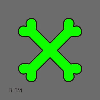Glow in the Dark Crossed Bones temporary tattoo Halloween
