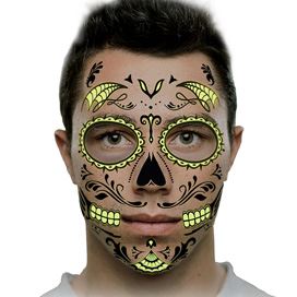 Glow In The Dark Face Mask Tattoo - Image 4
