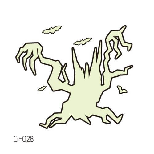 Glow in the Dark nep Dancing Tree tattoo from Halloween - Image 2