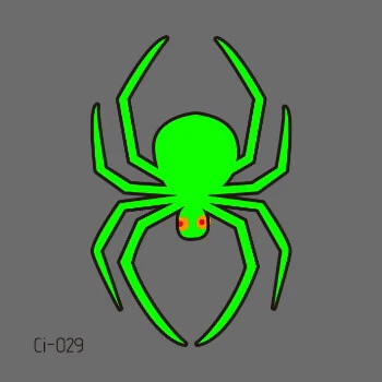 Glow in the Dark Spider fake tattoo Halloween