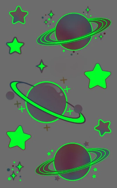 Glow Planets Temporary Tattoo - Image 2