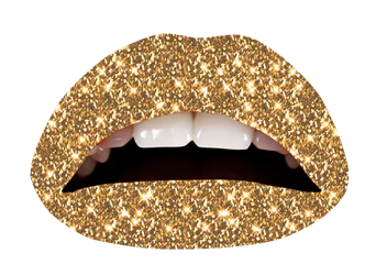 Gold Glitteratti Violent Lips