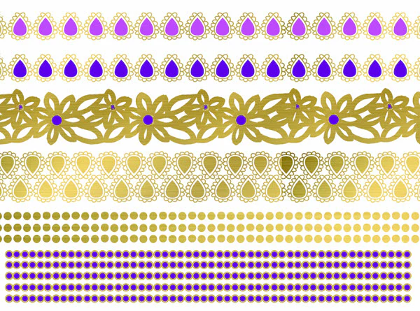Gold & Stones Armchains (6 Tattoos) - Image 2