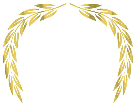 Golden Metallic Crest Leaves Tattoo