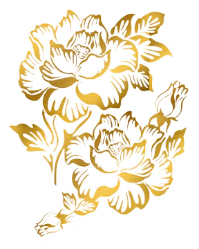 Golden Twin Flowers Tattoo