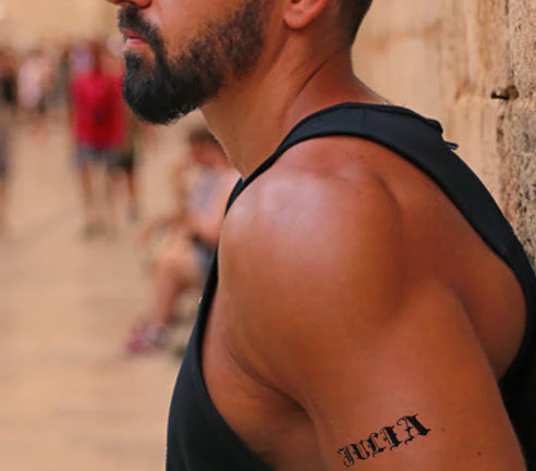 Gothic Letter 'U' Tattoo - Image 2