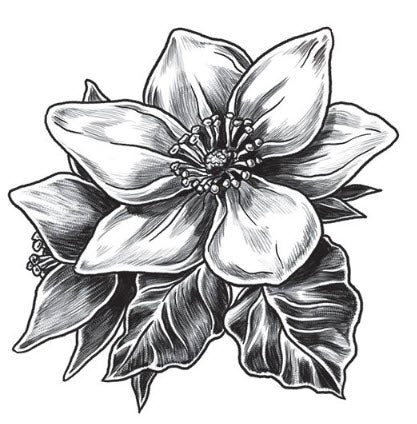 Gray Magnolia Tattoo