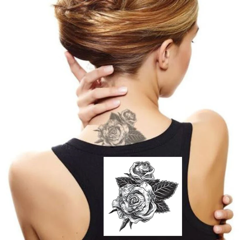 Gray Rose Tattoo