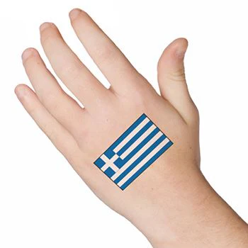 Greece Flag Tattoo - Image 2
