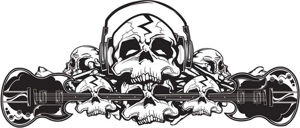 Guitars n Skulls Tattoo