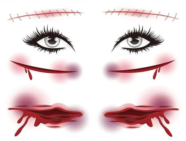 Halloween Bloodstained Face Mask