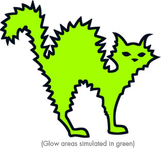 Halloween Cat Glow Tattoo