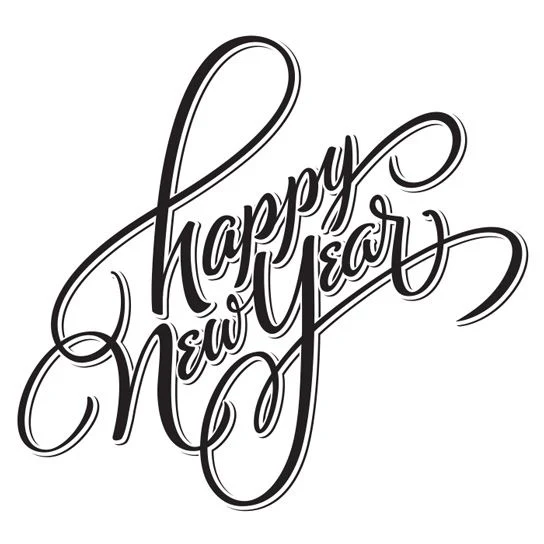 Happy New Year Text Temporary Tattoo