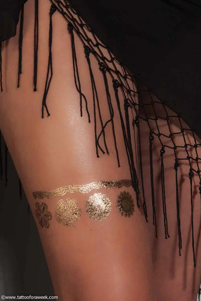 Henna Gold Metallic Tattoos - Image 2
