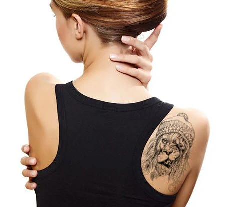 Hipster Black Lion Tattoo - Image 2