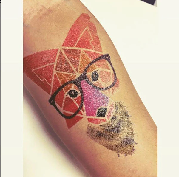 Hipster Geometric Fox Tattoo - Image 3