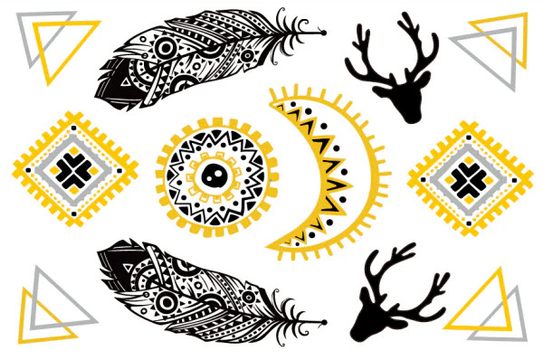 Hjorte Metallic Tattoos