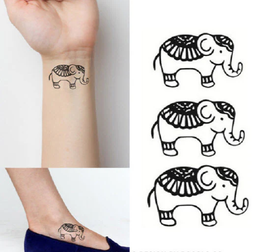 Indian Elephant Tattoos (3 Tattoos) - Image 2