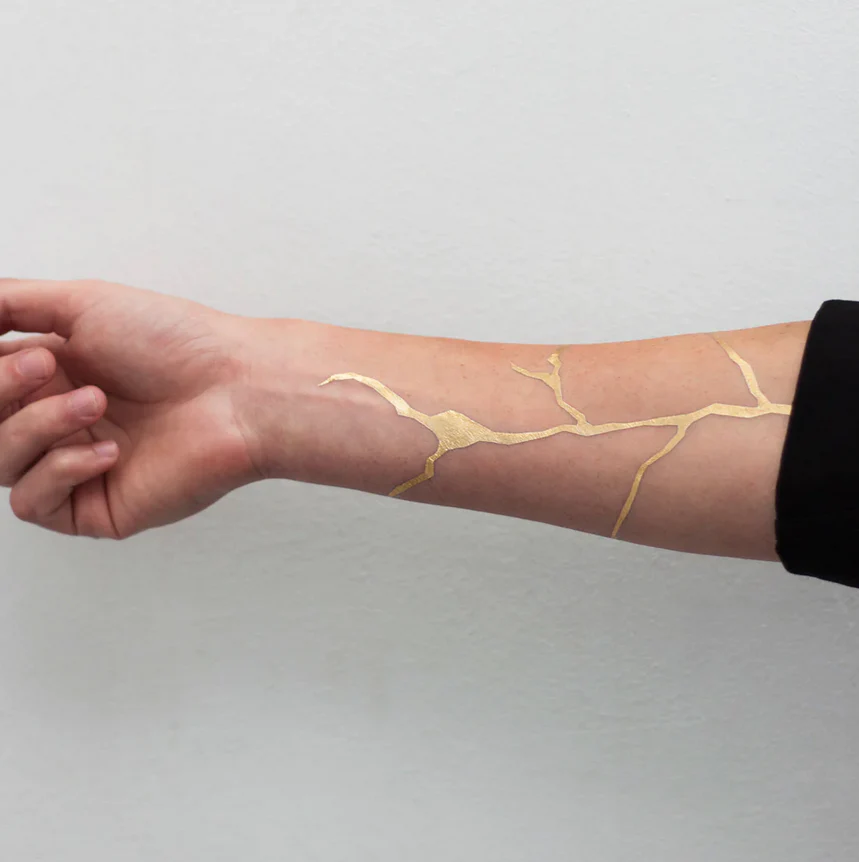 Kintsugi Temporary Tattoo - Tattoonie - Image 2
