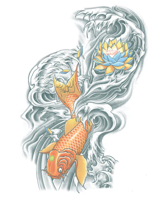 Koi Extra Large Tattoo