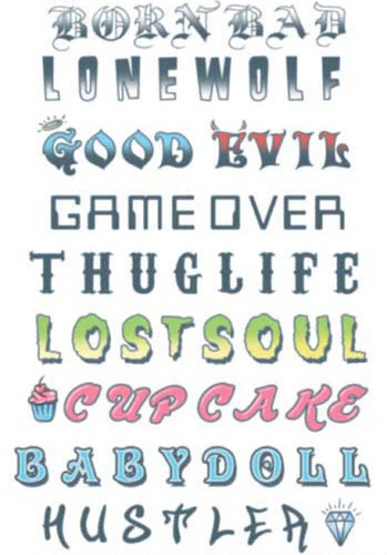 Knuckles Words & Phrases Tattoos - Image 2