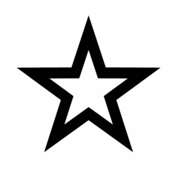 Large Cool Star Tattoo