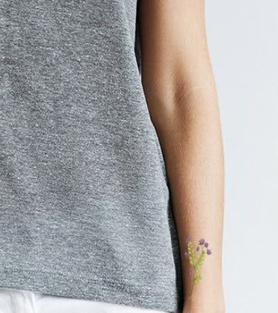 Lavender Floral Tattoo - Image 2