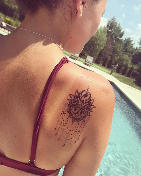 Lotus Mandala Chandelier Tattoo - Image 3