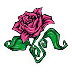 Luscious Pink Rose Tattoo