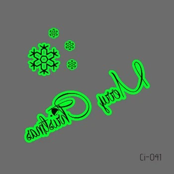 Merry Christmas Glow Temporary Tattoo - Image 2