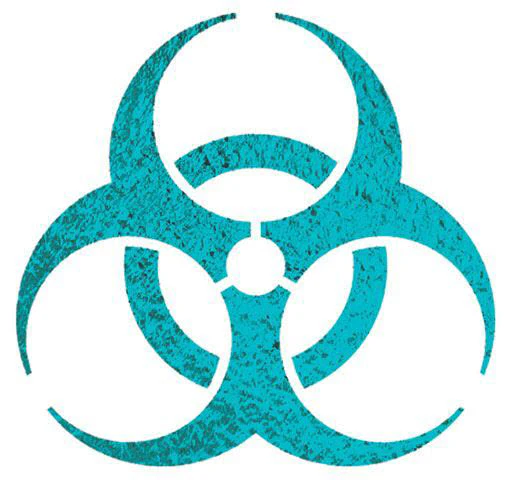 Metallic Bio Hazard Tattoo
