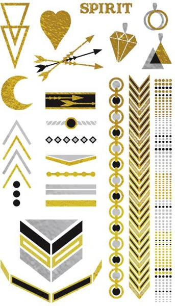 Metallic Festival Collection PrismFoil Tattoos (22 Tattoos)