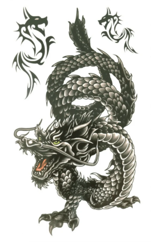 Minimalist Dragon Tattoo