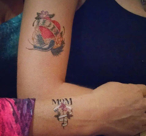 Mom Heart Bird Tattoo - Image 3