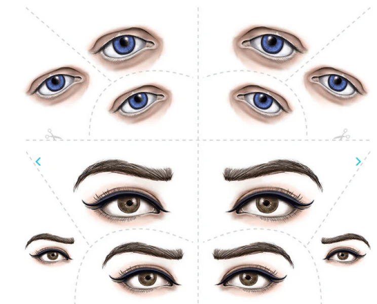 Multi Eyes Optical Illusion Costume Temporary Tattoo - Image 2