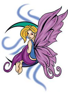 Mythical Purple Fairy Tattoo