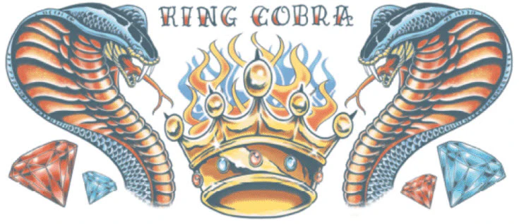 Neck Tattoos Cobra- Tinsley Transfers
