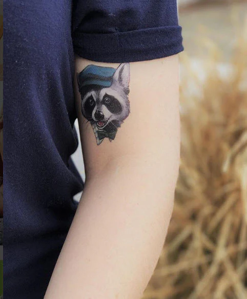 Newsie Racoon Tattoo - Image 3
