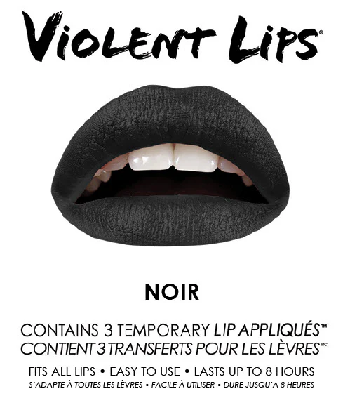 Noir Violent Lips (3 Lip Tattoo Sets) - Image 4