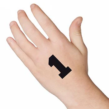 Number 1 (One) Tattoo - Image 2